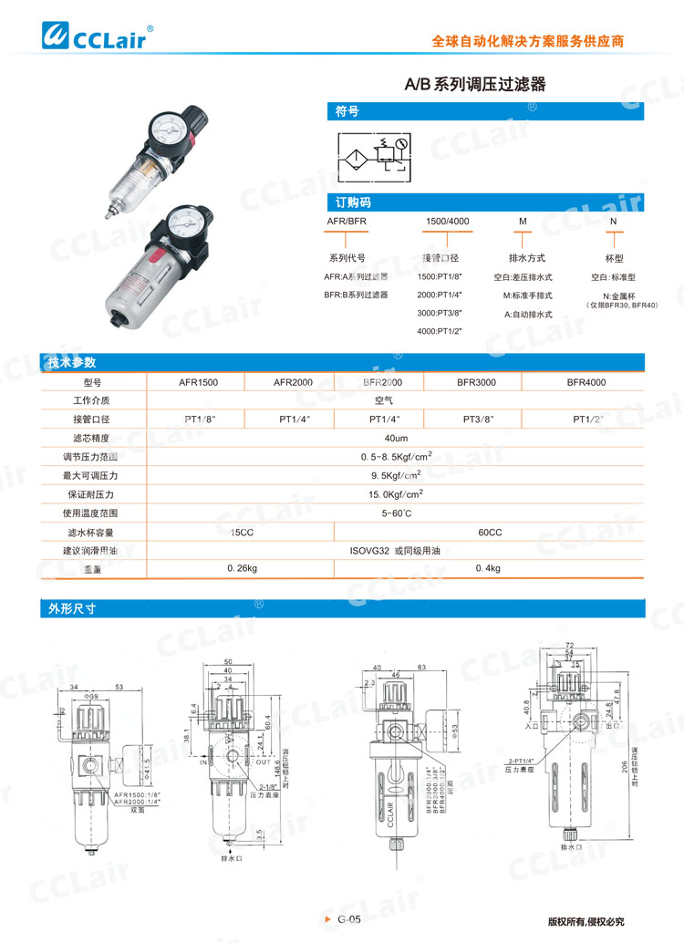 A、B系列调压过滤器