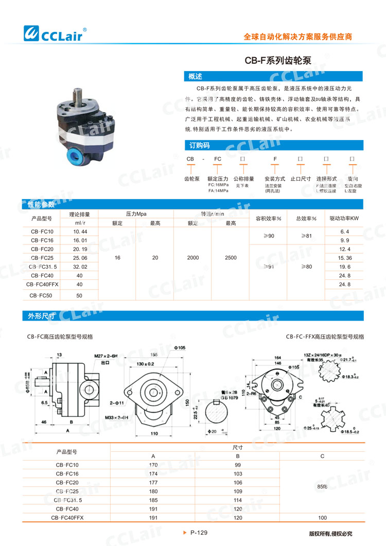 CB-F系列齿轮泵