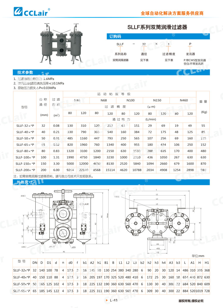 SLLF系列双筒润滑过滤器-1