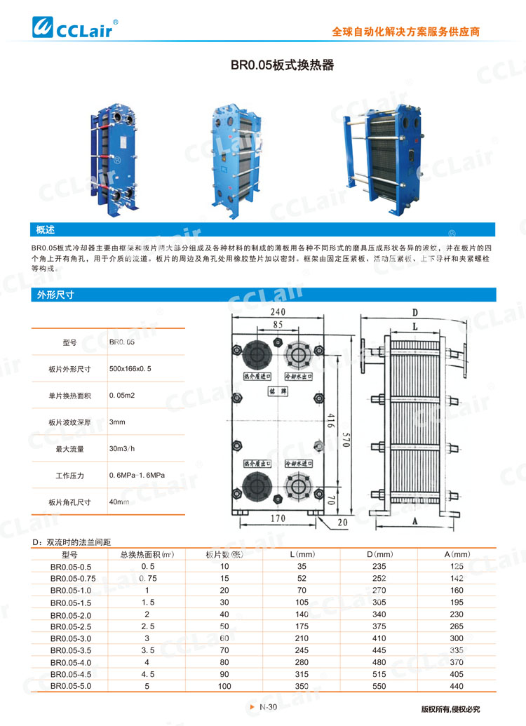 BR0 05板式换热器